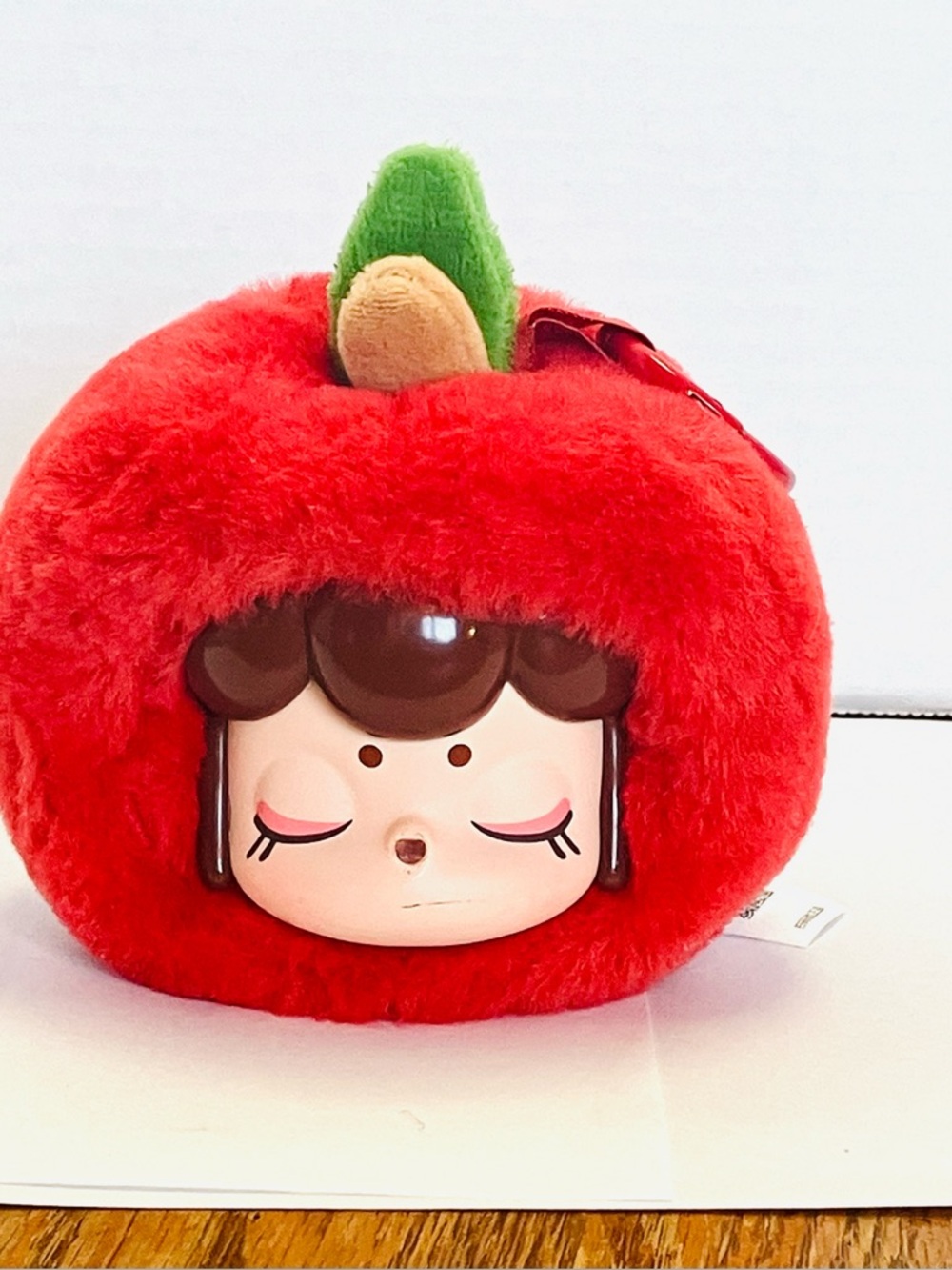 Rolife Nanci Fruit Mood Series Plush Apple Keychain Read Minor Mark 4in Robotime